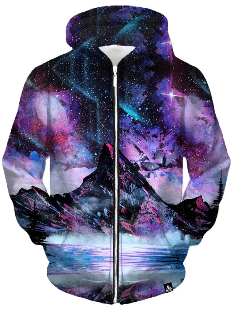 Психоделический узор 3D-печать Пейзаж Толстовки на молнии Мужские Женские Модные Толстовки с капюшоном Оверсайз Детские Толстовки на молнии Пальто
