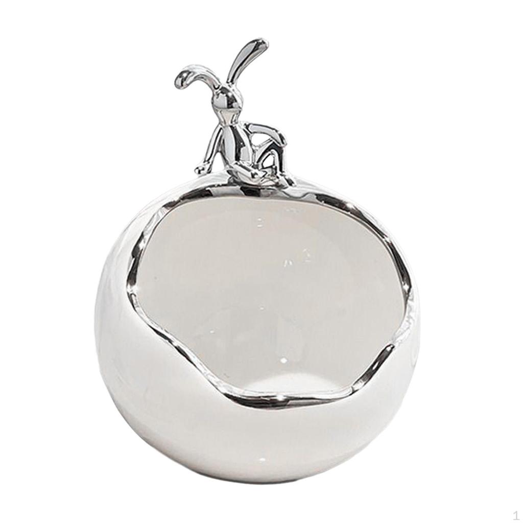 Ceramic Bunny Storage Box for Home and Office Decor