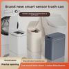 Бесконтактный автоматический умный мусорный бак с тонким дизайном для ванной комнаты
