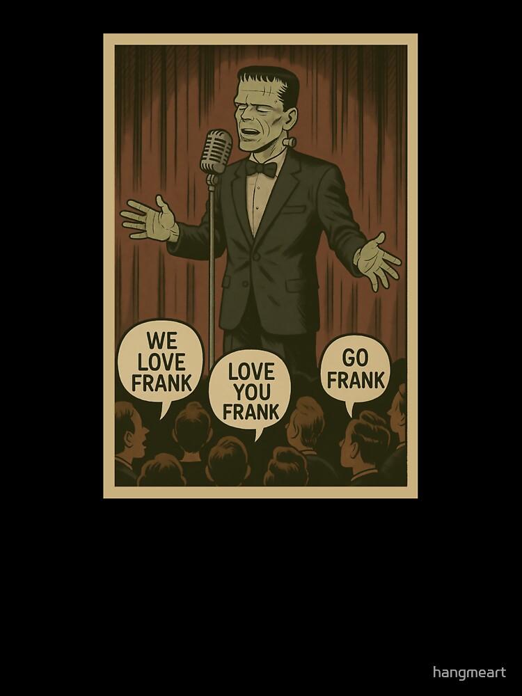 Frank Sinatra Funny Monster Crooner Parody Design Oversized T-Shirt