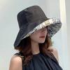 Female Summer Fisherman Hat with Double-sided Patterned Japanese Basin Hat, Outdoor Sun Hat, Sun Protection