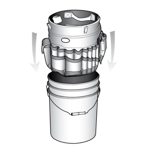 Bucket Boss Bucketer 30 Tool Storage Bucket Cover with Bucket Pocket