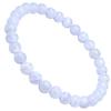 Браслет из голубого кружевного агата 6 мм M Натуральный камень Power Stone Agate Agate [Shinjuku Ginnokura] Прибл.. 17,0 см (Размер женский) Женский