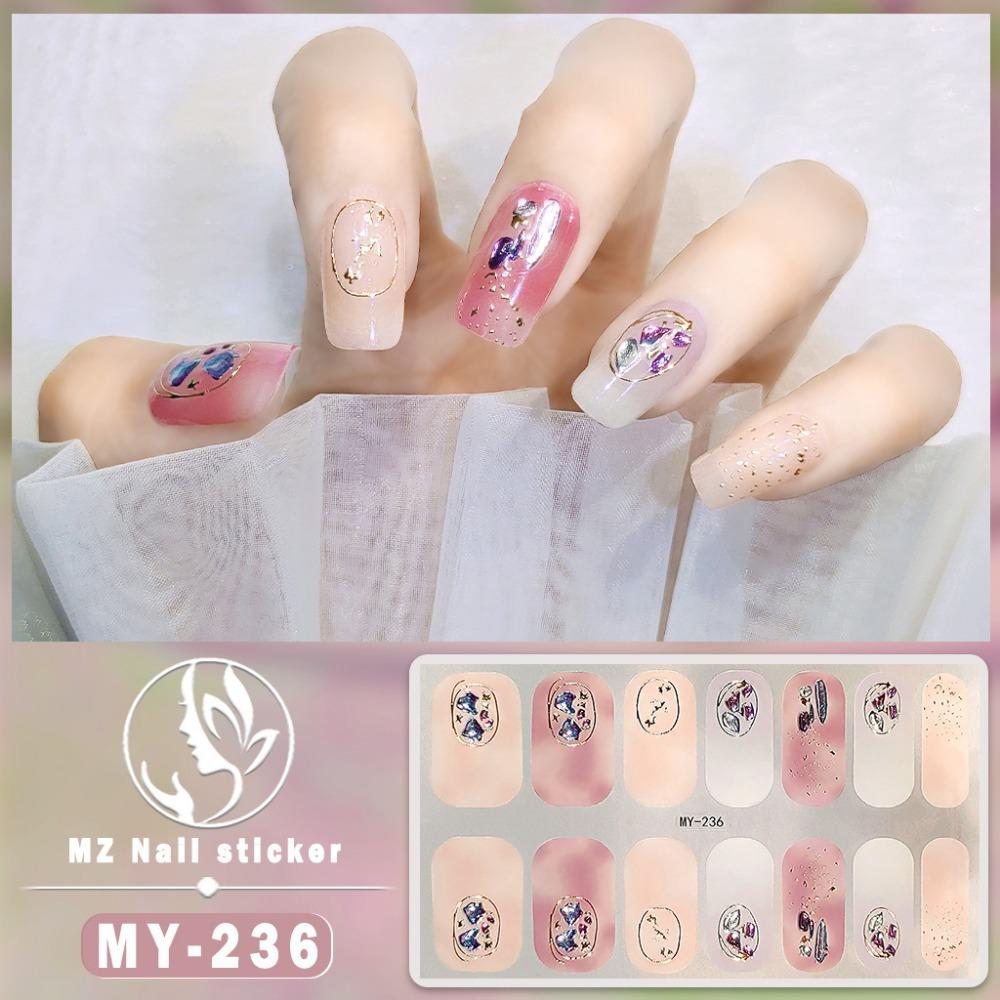 Трехмерная водонепроницаемая самоклеящаяся пленка для гель-лака, не требующая запекания, полная наклейка, европейская и американская сексуальная пленка для ногтей, бумага для ногтей