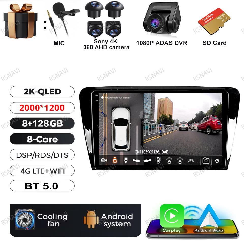 Android 16 Video Player For Volkswagen SKODA Octavia 3 A7 2013 2014 2015 2016 2017 2018 Car Radio Multimedia RDS GPS Autoradio