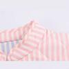 Womens Striped Quilted Cotton Puffer Jacket Winter Streetwear Loose Fit