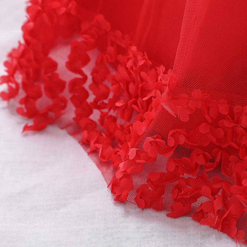 Платье-пачка с цветочным узором для девочек, зимняя одежда, детское платье принцессы на Рождество, день рождения, платья, детский костюм-пачка из бисера