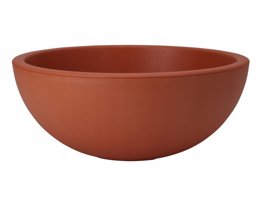 Garden flowerpot, round bowl, decorative terracotta, 40 x 16 cm