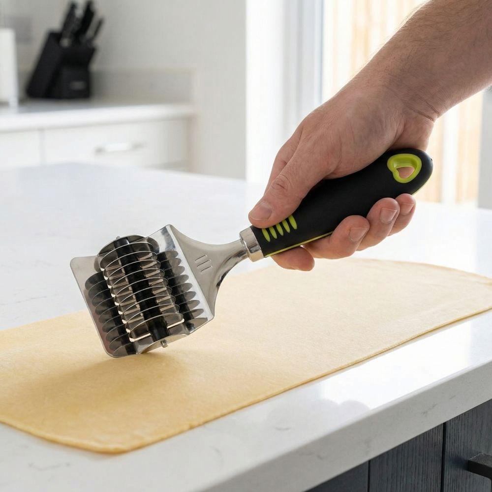 Stainless Steel Pasta Roller Cutter Ergonomic Handle Pasta Maker Noodle Cutter Kitchen Cooking