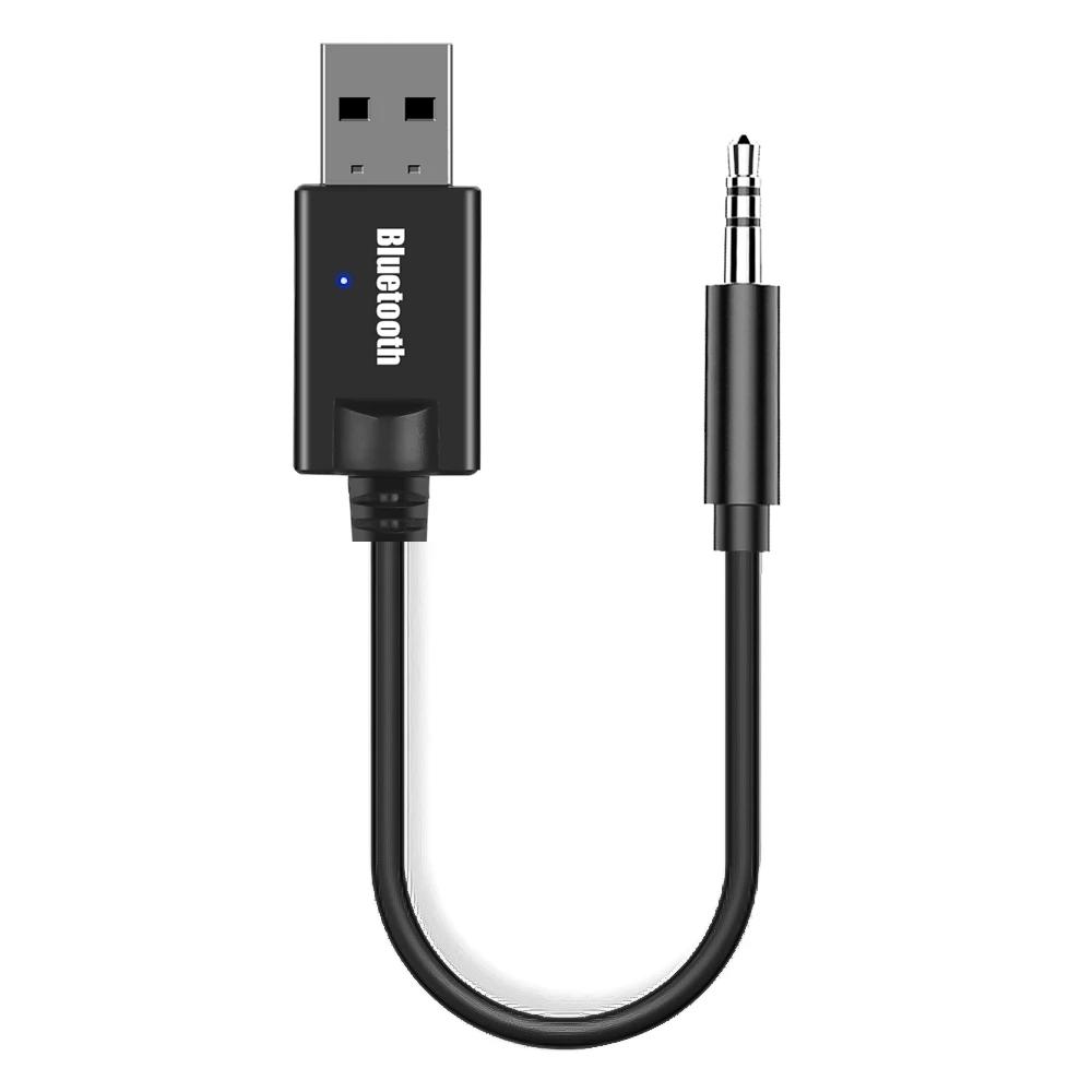 Bluetooth 5.0 Аудио Приемник Автомобильный Комплект 3.5MM 3.5 Jack AUX Авто Стерео Музыка USB Донгл Беспроводной Адаптер для Автомобильного Динамика Усилителя