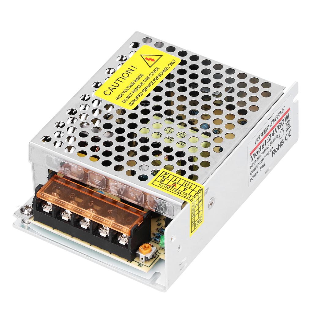 Регулируемый импульсный источник питания, адаптер трансформатора Coveter 24 В 60 Вт для светодиодных лент