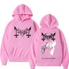Худи с принтом Death Black Metal Mayhem Женское Винтажное Повседневное С капюшоном Спортивный костюм Мужская мода Готический Рок Оверсайз
