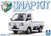Aoshima Bunka Kyozai Масштаб Rakupla Snap Kit Грузовик Subaru Sambar Морозно-белый Пластиковая модель 1/32 № 05-FW Предварительно окрашенный (Машина)