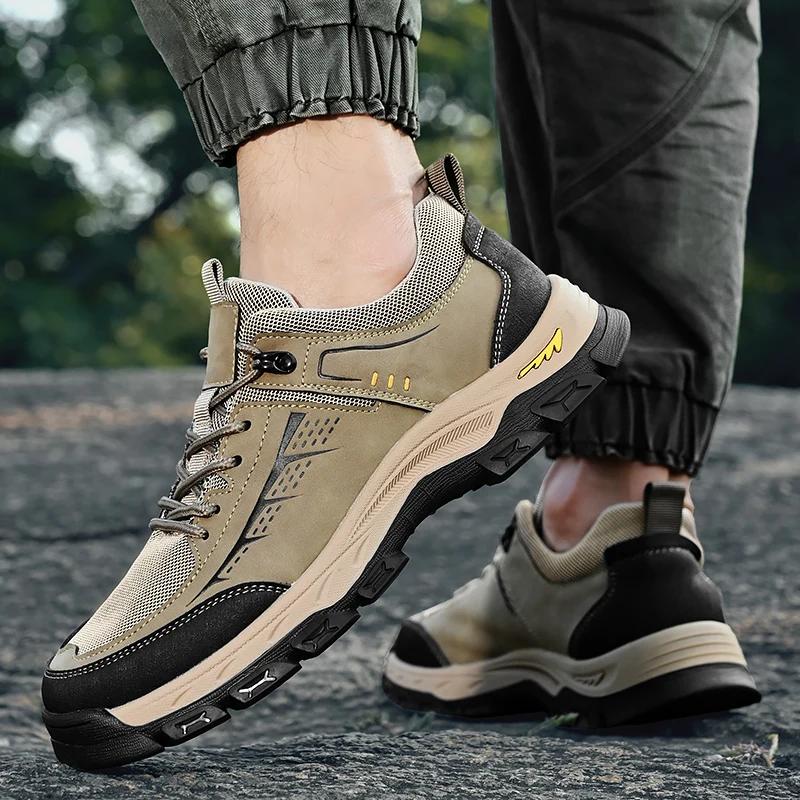 Мужская повседневная обувь Натуральная кожа Уличная Удобная Высокое качество Мужская обувь Cassis Anke Нескользящая Жирная Тренд Обувь для скалолазания Мужская