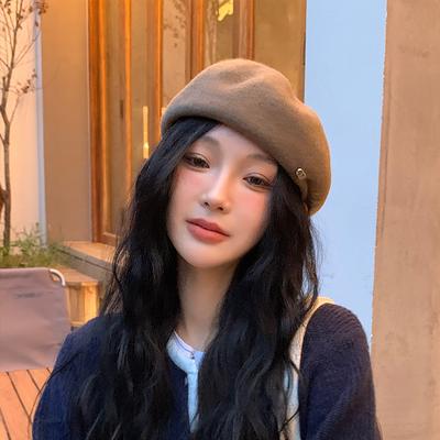 Женская винтажная шапка-берет Bear Painter Beanie Hat Newsboy Cap корейская ретро эстетика Preppy Cute Y2K Grunge Fairy Academia Hat