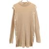 Made In Italy Long Sleeve 2WAY Sweater 36 Beige Knit Women Used