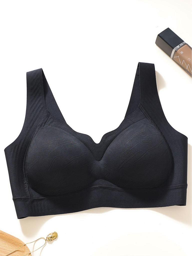 New Year Red Seamless Soft Lift Bra for Small Bust, Plus Size Support, Women's Gathered Fit