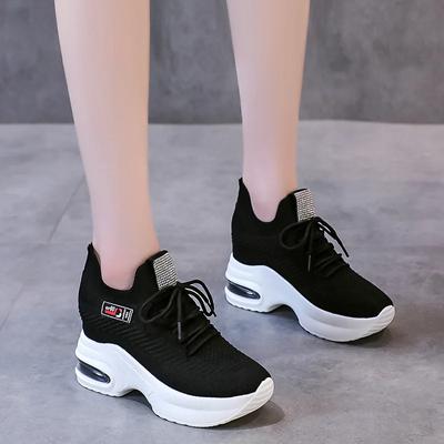 2024 Весна и осень Сезон Увеличенные Папины Туфли Женские Модные Сетчатые Дышащие Толстые Подошвы Повседневные Спортивные Туфли