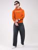 Monte Carlo Men Regular Fit Orange Sweatshirt