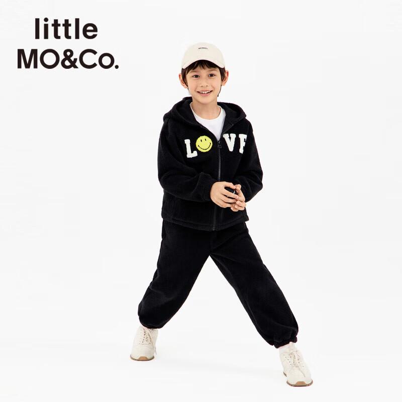 Маленькая MO&Co. x Зимний флисовый комплект для детей со смайликами