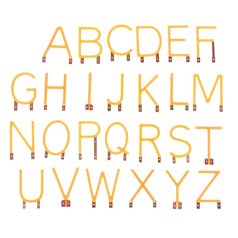 Английская буква нить накаливания COB светодиодная нить накаливания DC3V свеча Эдисона желтые диоды свет для вечеринки декоративные аксессуары DIY