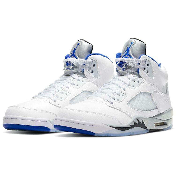 Мужские кроссовки Air Jordan 5 Retro Stealth 2.0 Белый Черный Hyper-Royal DD0587-140