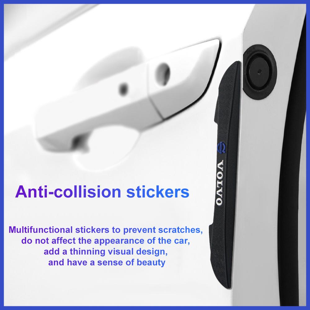 4PCS Car Door Anti-collision Protector Bumper Strip Sticker For Volvo S90 V90 V60 V40 XC90 S60 XC60 V70 XC40 S80 T6 EX90 EM90