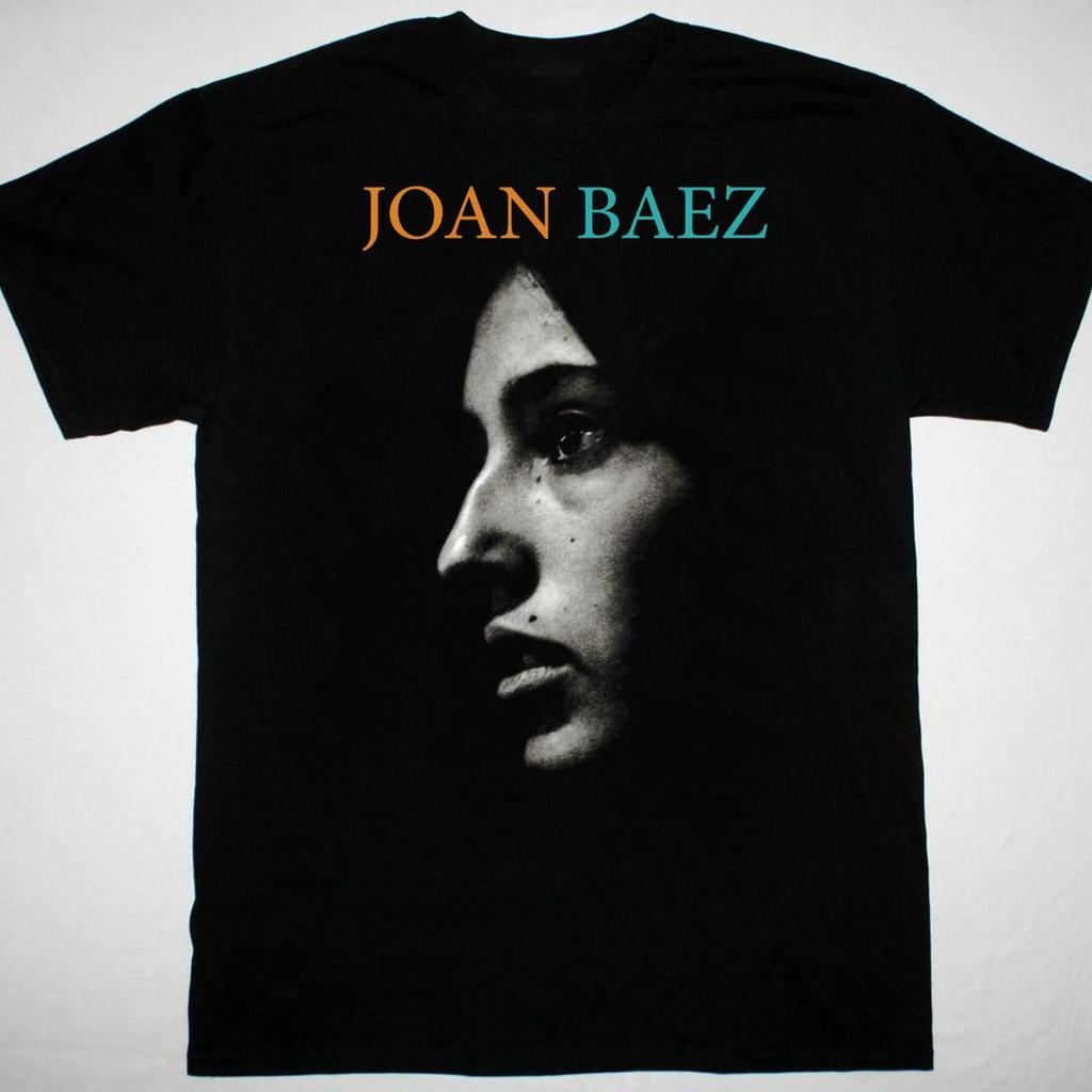 Joan Baez album poster Men T-shirt Black Short Sleeve All Size