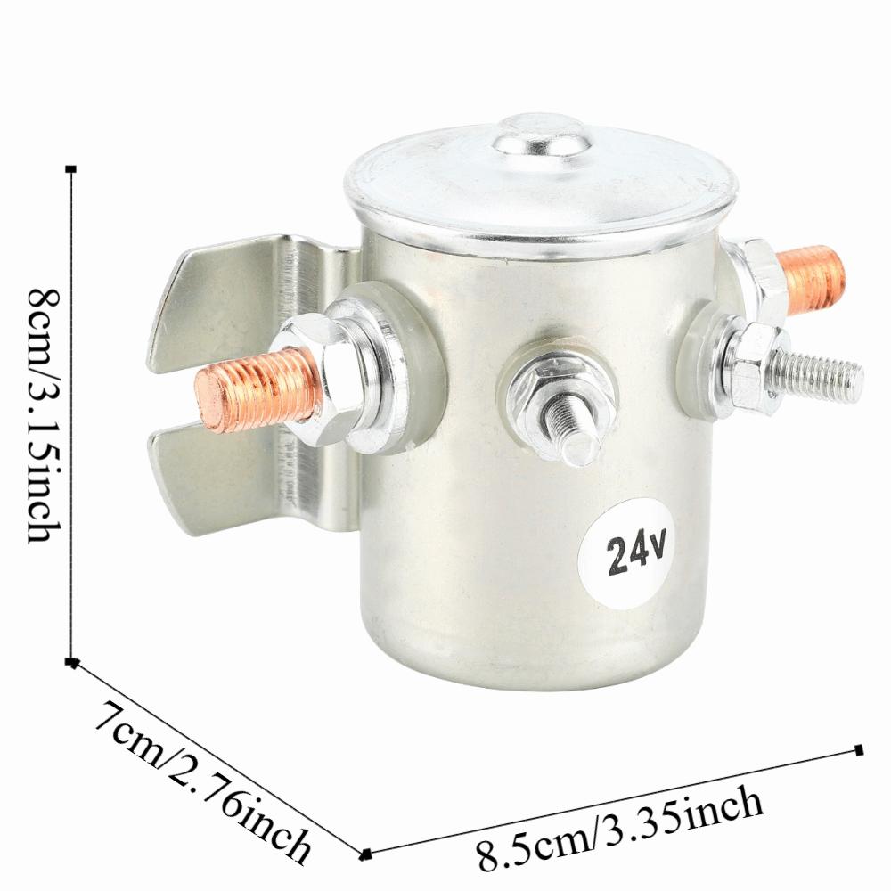 Auto Parts 200V Solenoid Fits 24VDC Normally Open Solenoid Relay Waterproof Hydraulic Motor Starter Relay Golf Cart