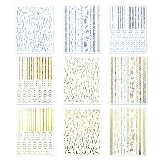 Наклейка для ногтей с нерегулярным узором, несколько стилей, сделай сам