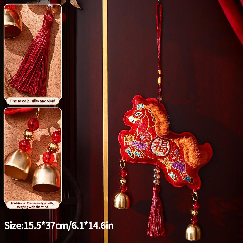 Spring Festival Hanging Pendent Horse New Year Tassel Pendant Festive Atmosphere Ornaments Decor Spring Festival Supplies