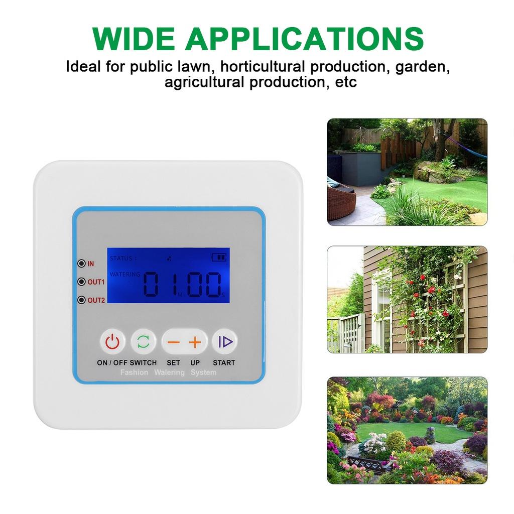 4.5W Double Pump Controller Garden Drip Irrigation Device Timer System Solar Energy Intelligent Automatic Watering Device