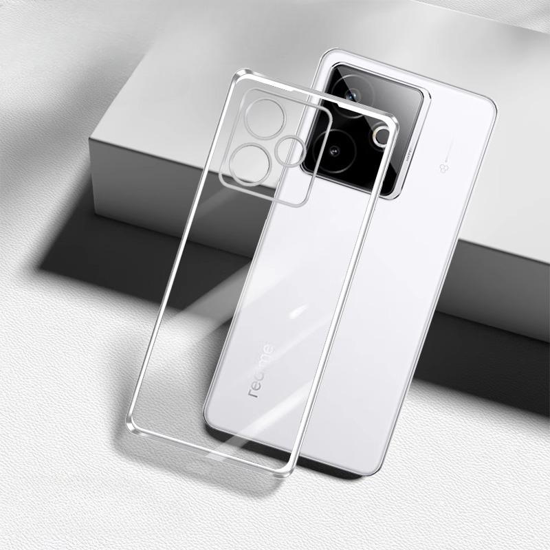Ультратонкий силиконовый чехол из ТПУ с гальваническим покрытием для OPPO Realme GT 7 7T Гальваническое прозрачное противоударное покрытие для Realme GT 7 Pro