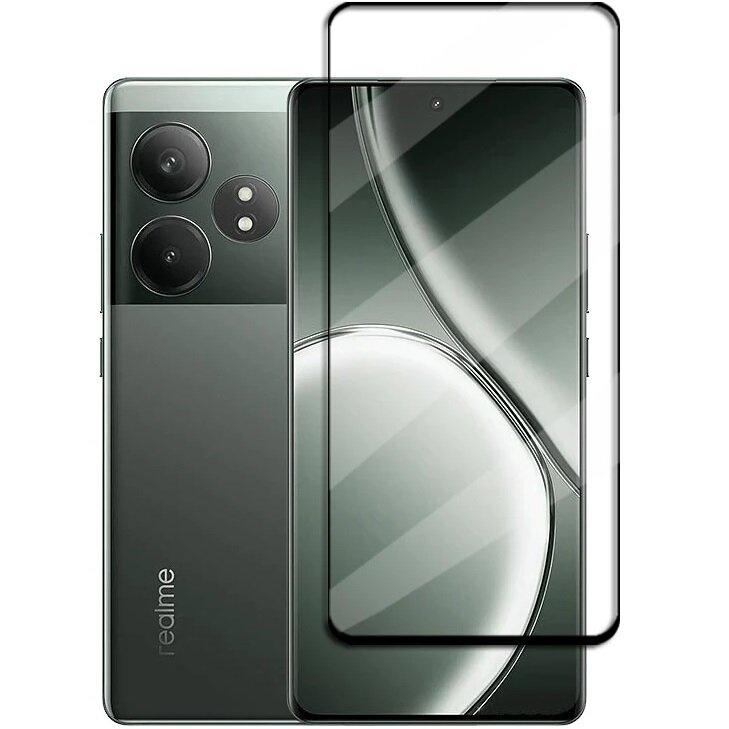 3D Tempered Glass for Realme GT 6 / 6T, Black Frame