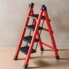Folding Telescopic A-Frame Household Ladder, Thickened Step Stool, 3-4 Steps, Multifunctional Indoor Use.