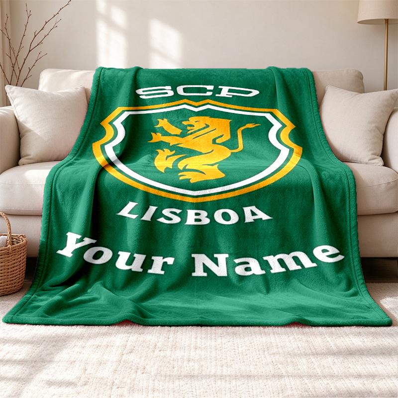 Sporting CP Customizable name outdoor blanket soft cozy and warm Multi-purpose office blanket outdoor camping and travel blanket all