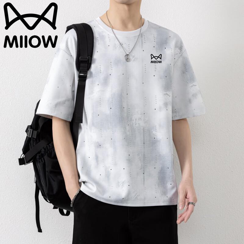 MIIOW Мужская повседневная футболка с коротким рукавом
