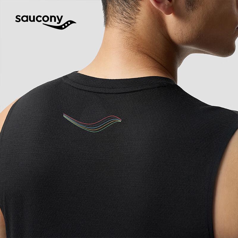 SAUCONY Мужской топ-майка для бега из шерсти мериноса