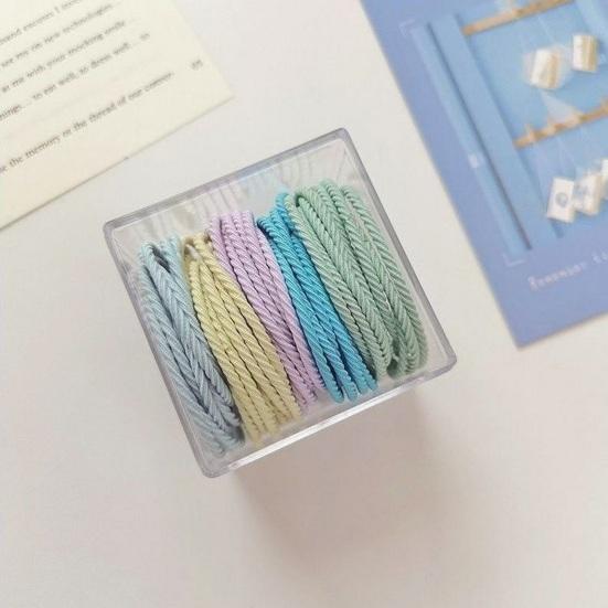 50 шт. эластичные резинки для волос без повреждений, простые стильные держатели для хвостиков, тонкие толстые аксессуары для волос для девочек