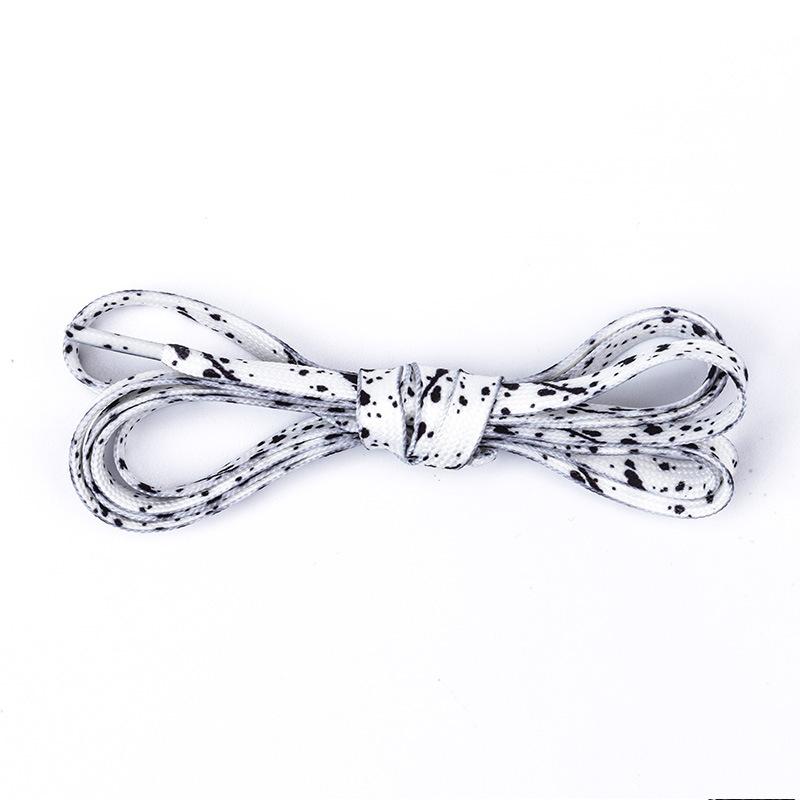 Flat Shoelace Rainbow Shoelaces for Shoes Ink Splatter Print Colorful Shiny Shoe Laces Women Sneakers Shoestrings Accessories