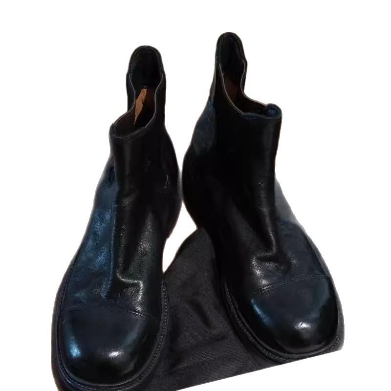 Ботинки Мартина ботинки Челси женские 2025 новые ретро и старые вымытые лошадиная кожа платформа короткие ботинки толстый каблук короткое голенище