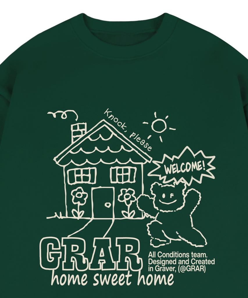 GRAVER [Унисекс] Свитшот Sweet-Home_Зеленый