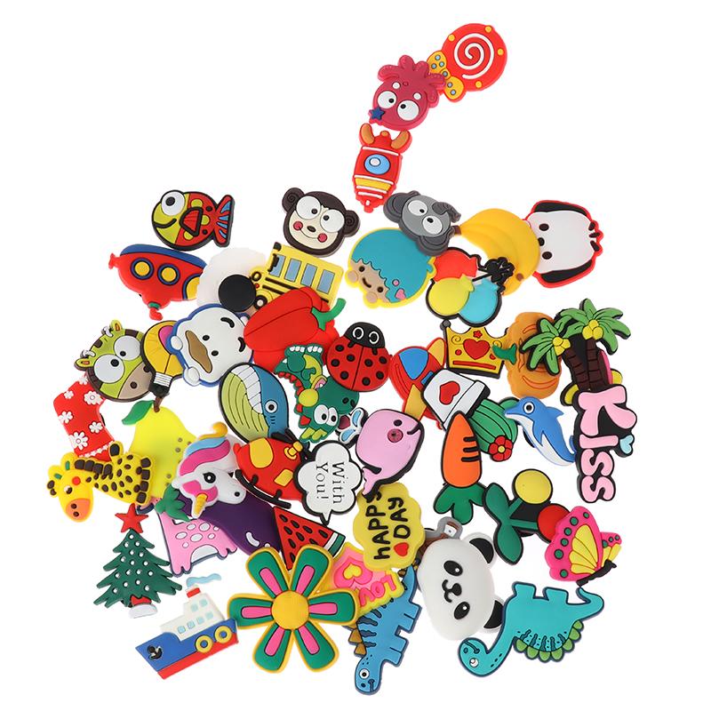 20 шт. случайный стиль DIY тапочки ПВХ милые мультяшные туфли шарм обувь пряжка