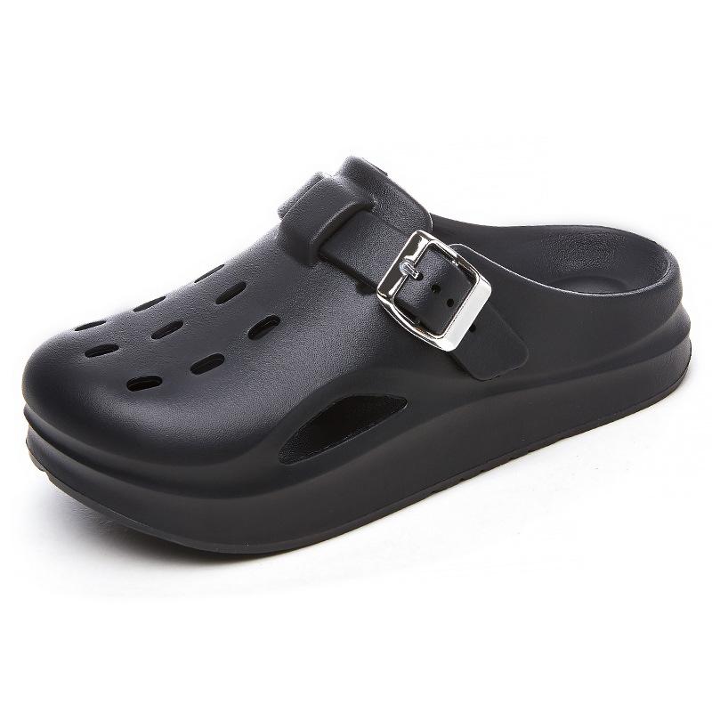 Новые женские пляжные сандалии на толстой подошве, водонепроницаемые, износостойкие, модные, универсальные, удобные, не утомляющие ноги, полые, дышащие, для улицы