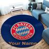 FC Bayern Munchen Custom Name Round Area Rug,Carpet Rug for Living Room Bedroom Sofa Playroom Decor,Non-slip Floor Mat