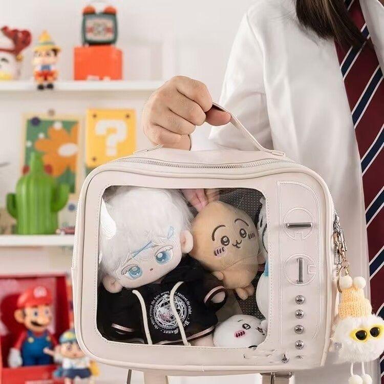 Милая Прозрачная Ита-сумка Рюкзак Лолита Кавайная Девочка DIY Дисплей Прозрачный Карман Кукла Сумка-тоут На плечо Ручная сумка