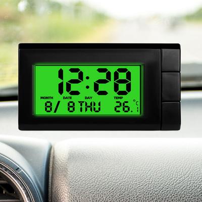 Автоматический измеритель температуры, светящийся электронный датчик температуры, 2 в 1, автоматические интеллектуальные часы для автомобиля, аксессуары для деталей автомобиля