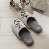 Disney Slippers Washable Sturdy Design Indoor Soft Monochrome Minnie Mouse M