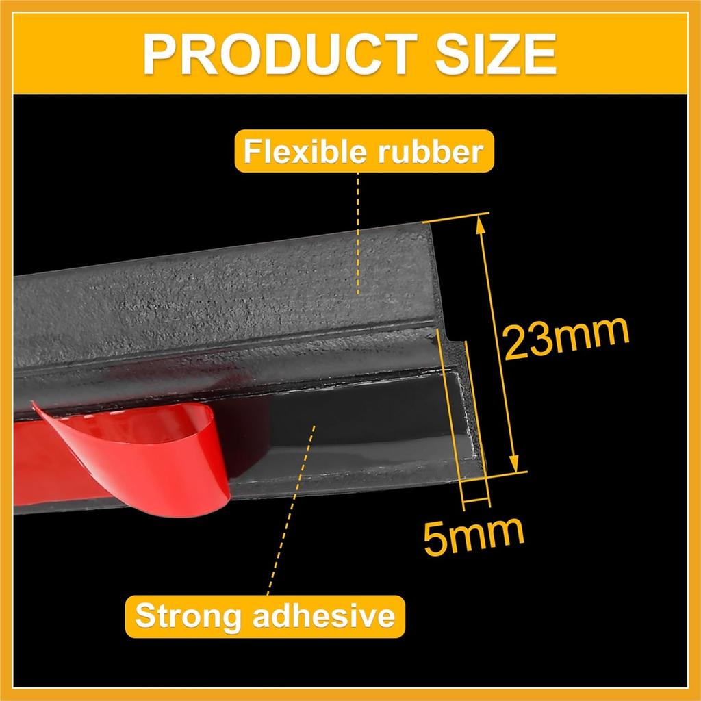 4m x 23mm Universal Car Z Shape Rubber Weather Waterproof Strip Seal Edge Protector Replacement