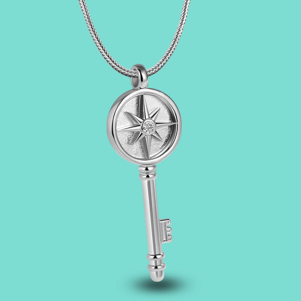 Новый простой стиль дизайна модное ожерелье-ключ для женщин вечность цепь и звено ожерелье 925 стерлингового серебра роскошные ювелирные изделия